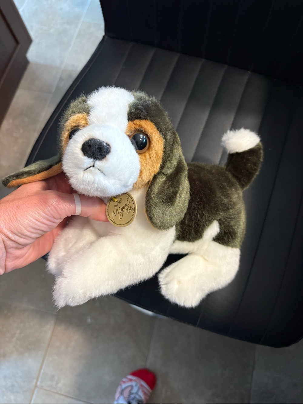 Plush Beagle Dog Toy by No Brand - White, Brown & Black
